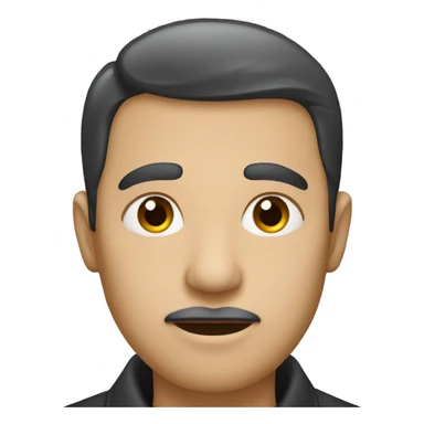 a man with mole under his right side lips sticker