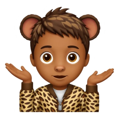 boy with animal print clothes  sticker