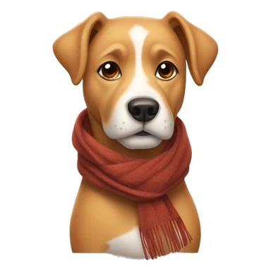 A dog with scarfs in autumn  sticker