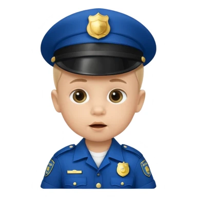 baby police with pacifier sticker