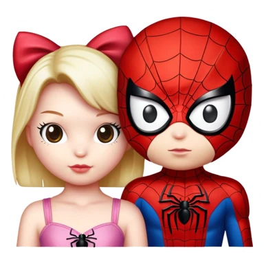 hello kitty and spiderman sticker