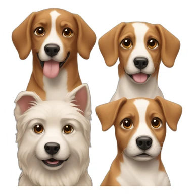 five dogs sticker