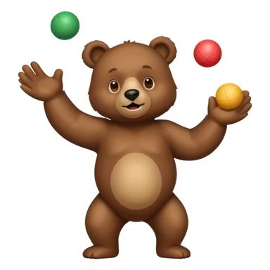 Bear juggling  sticker