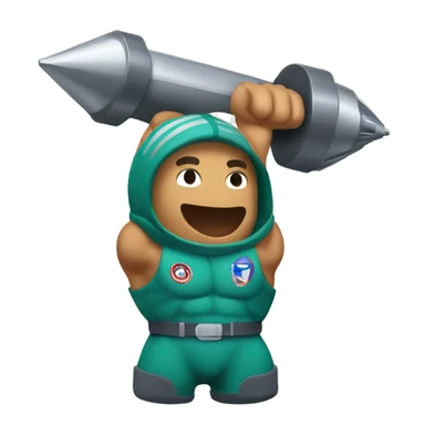 biceps with rocket sticker