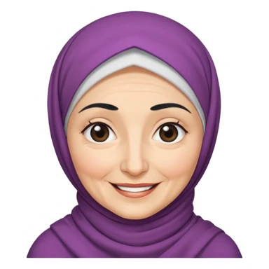 OLD WHITE WOMAN HIJAB BLACK EYEBROWS SMILE sticker