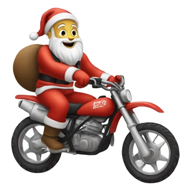 Santa riding a dirt bike sticker