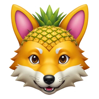 Pineapple-dog-wolf-Fox  sticker