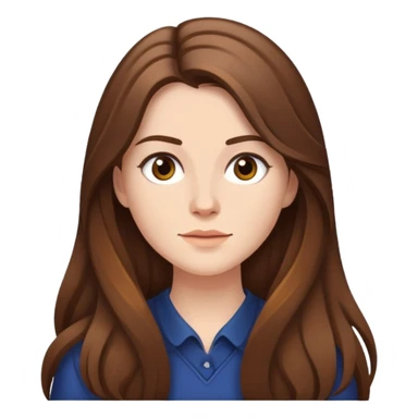 claire richardson cheveux marrons cheveux longs sticker