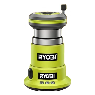 ONE+ 18V Cordless Compact Fixed Base Router RYOBI with gray base with battery sticker