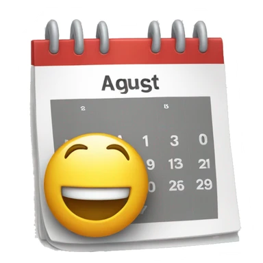 Calendar with August date 23 sticker