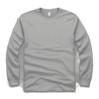 A plain long-sleeve T-shirt in melange gray color. sticker