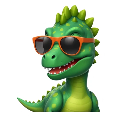 Dinosaur with sunglasses  sticker