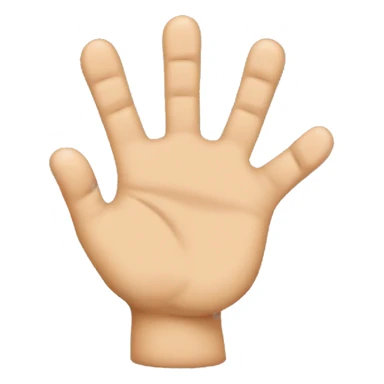 Raised 5 fingers with question sticker