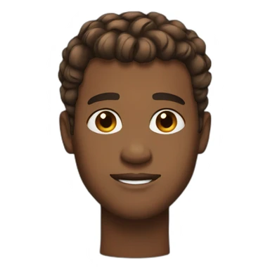 man Brown skin, big,short hair, chain around his neck sticker