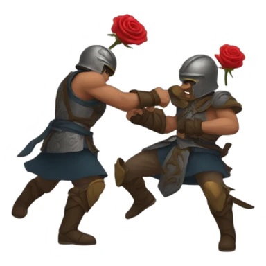 Rose battle fight sticker