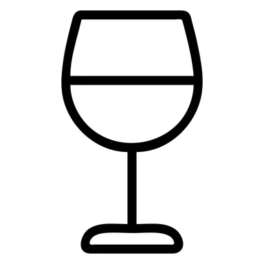 wine glass, simple icon style, clean lines, minimal detail sticker