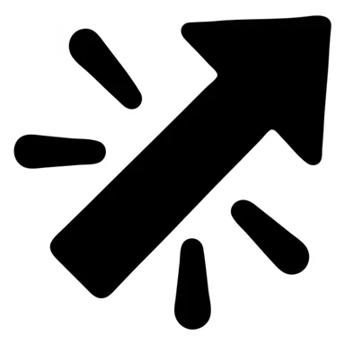 bold and dynamic emphasis arrow, suitable for drawing attention sticker