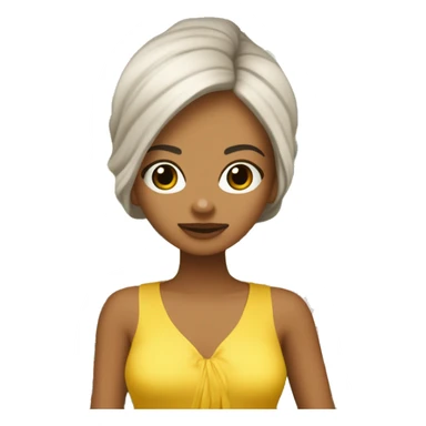 crea a una persona de cabello corto castaño, test blanca en un parque lleno de flores, que ella luzca con vestido amarillo y al lado tenga su mascota una chihuahua con un vestido amarillo tambien, las dos deben verse paseando en el parque  sticker