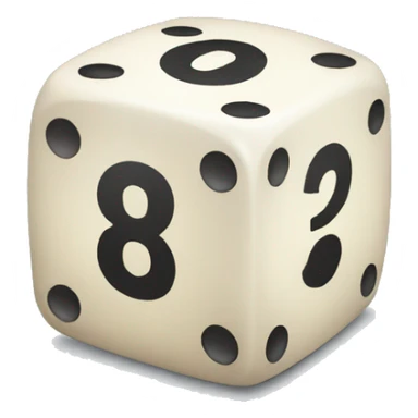 dice with numbers sticker