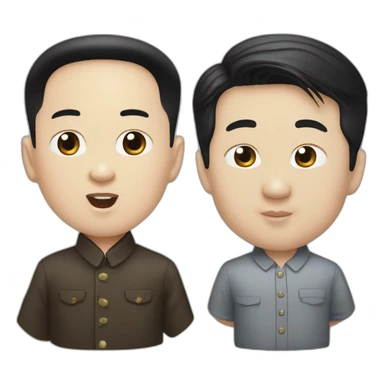 kim jong un's and joe biden's child sticker