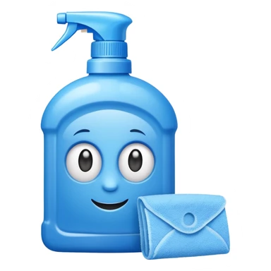 cleaning product and rag sticker