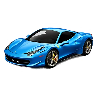 Blue Ferrari 458 sticker