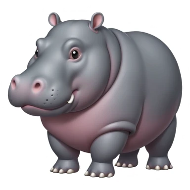 Fat hippo with big butt sticker