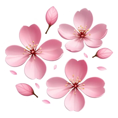 drifting cherry blossom petals sticker