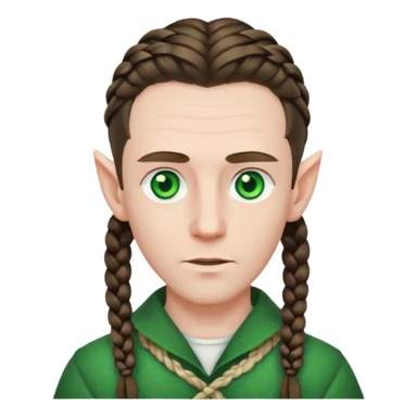 elves with braided hair man sticker