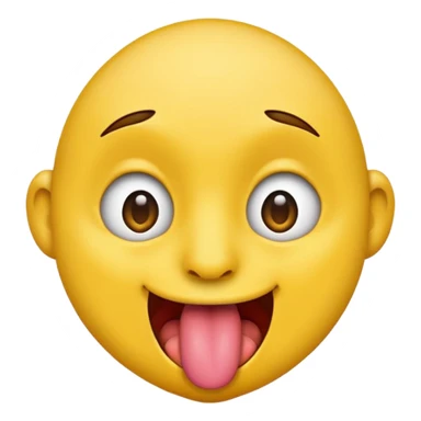 Makes an emoji stickers that looks funny with tongue out and the eyes are pointing on the edge of the nose sticker