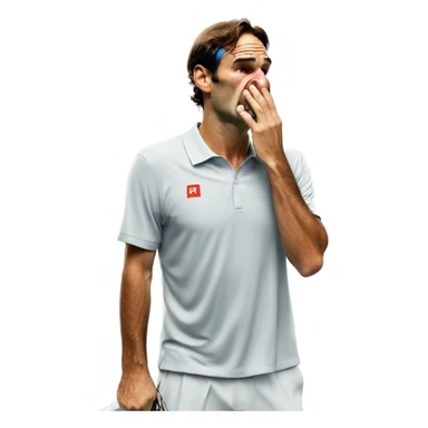Roger Federer crying sticker