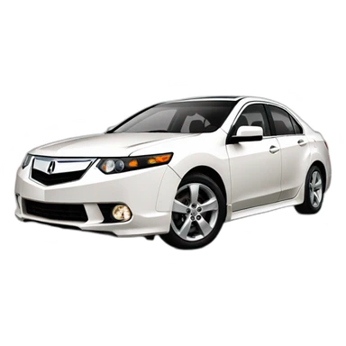 White 2012 Acura TSX sticker