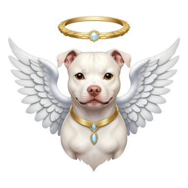 Male Pitt bull angel sticker