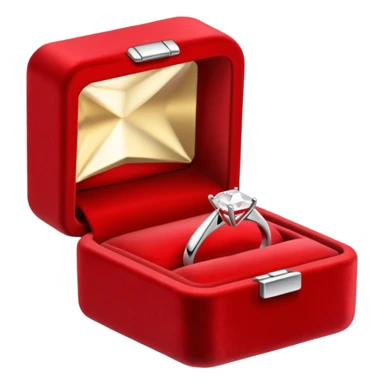 Diamond Ring in Simple Red Box sticker