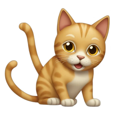 Cat on the phone sticker