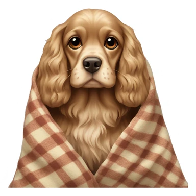 Cocker spaniel in a blanket  sticker