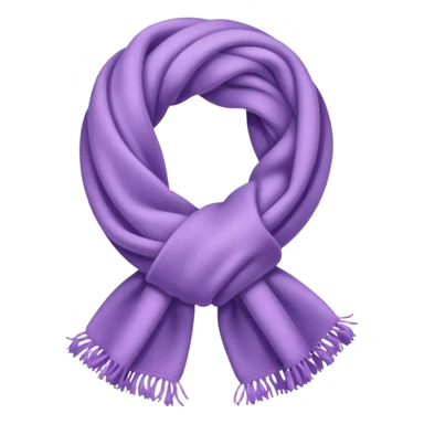 Realistic light purple winter scarf isolated. sticker