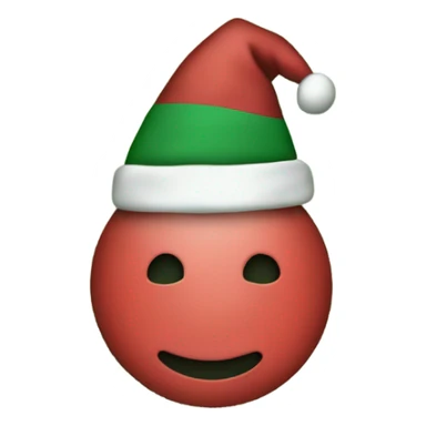 Red and green decorated Christmas card sticker