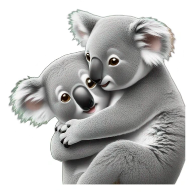 Koala hugging another koala sticker