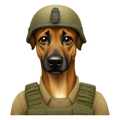 IDF soldier with his Belgian malinois army dog sticker