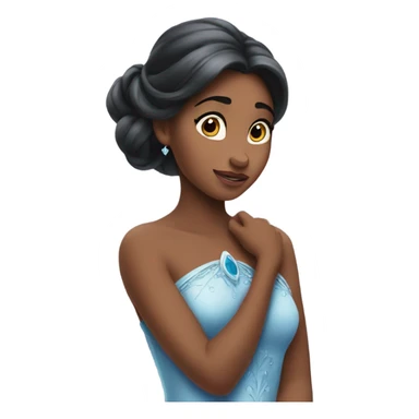 shy disney princess sticker