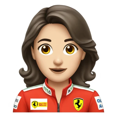 Brunette ferrari f1 wag sticker