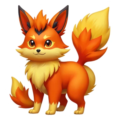  Quilava-Litten-Flareon-hybrid full body sticker