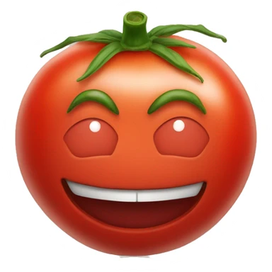 tomato with smile and bow sticker
