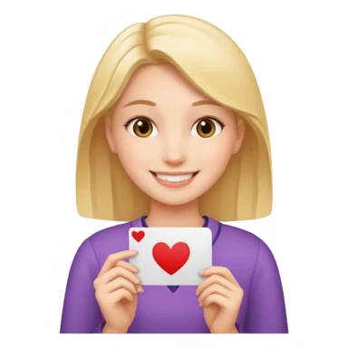 girl with card sticker