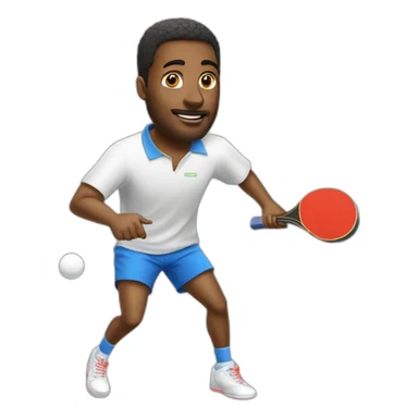 Fais un joueur de ping pong sticker