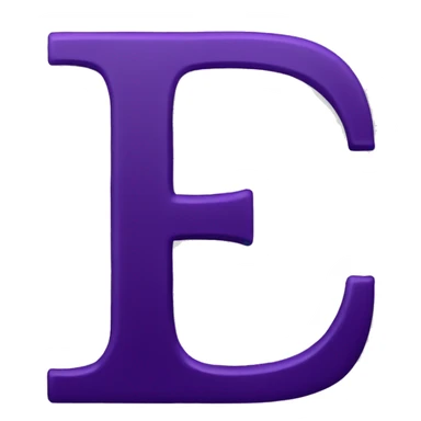 Letter E dark purple sticker