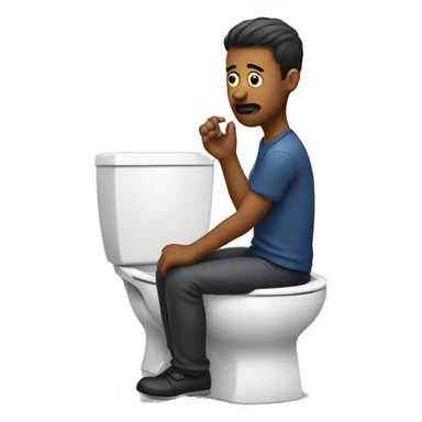 Man in a toilet sticker