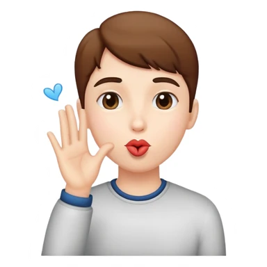 blowing a kiss with ur hand  sticker