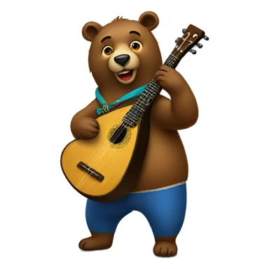 Russian bear balalaika sticker
